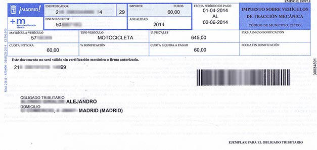 Impuesto de Circulación en Madrid