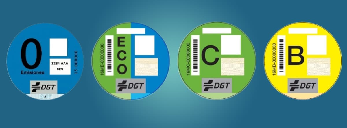 Etiquetas medioambientales de la DGT