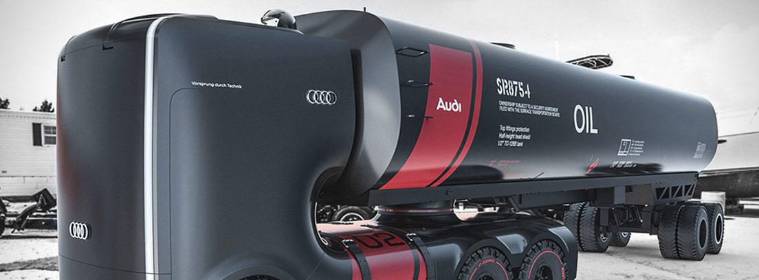 Diseño futurista del camión cisterna de Audi. 