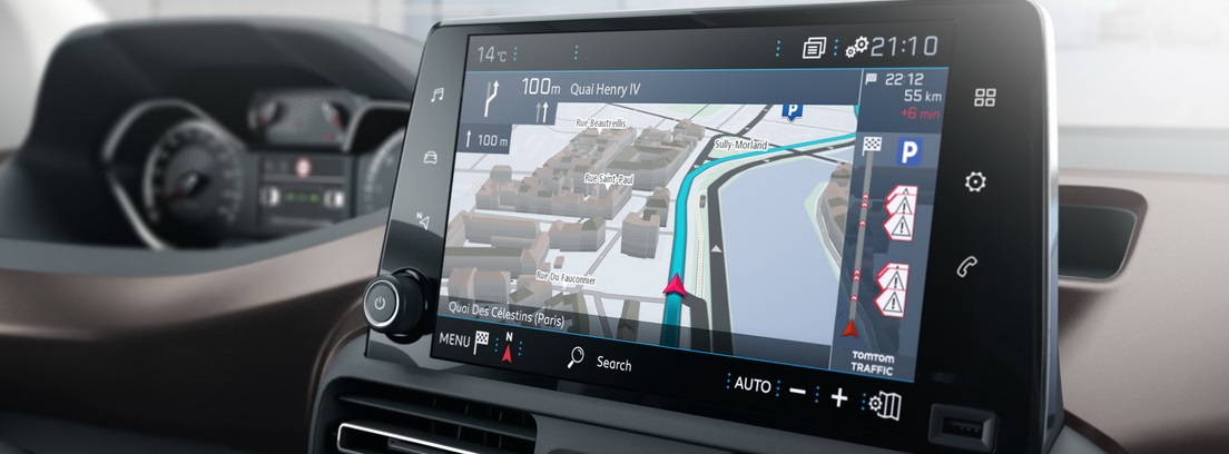 pantalla táctil multimedia del Peugeot RIFTER