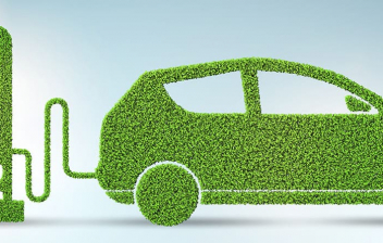 coche verde conectado a un punto de repostaje de hidrógeno