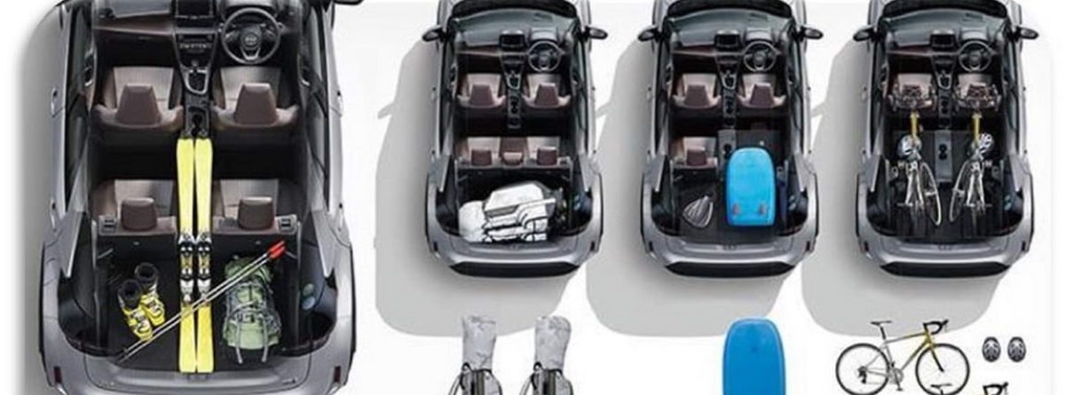 distinta disposición del maletero del coche Toyota Yaris Cross Electric Hybrid
