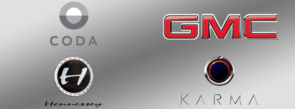 Logos Coda, GMC, Hennessey y Karma