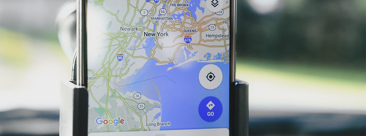 Pantalla de Google Maps en un móvil