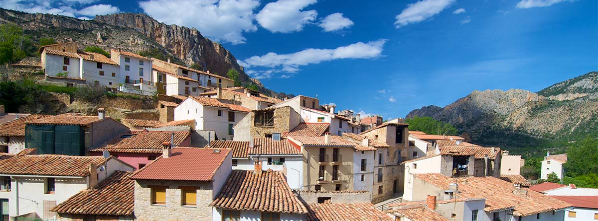 Vista panorámica de Pitarque en Teruel