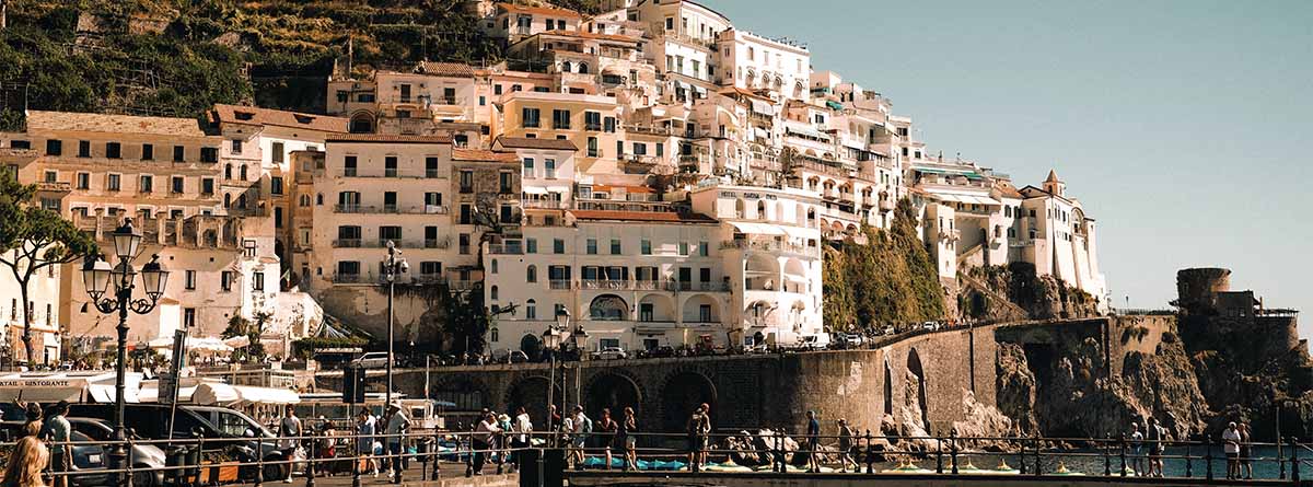 Vista de la costa desde Amalfi
