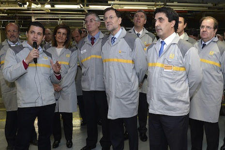 El Presidente del Gobierno visita la factoría de Palencia. El Presidente del Gobierno visita la factoría de Palencia.