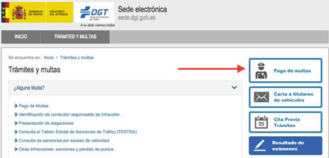 tramites y multas de la dgt acceso a como pagar una multa por internet