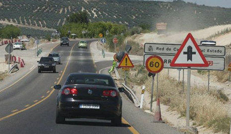 Carretera en obras Carretera en obras