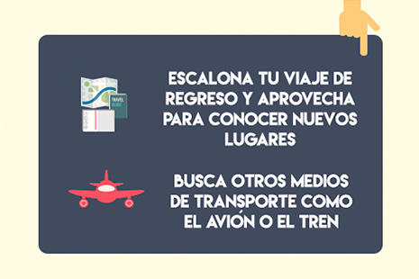 infografía con trucos para evitar atascos