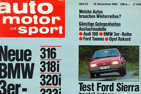extracto de la revista auto motor und sport del año 1982