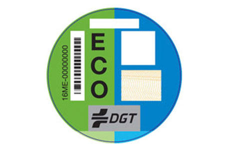 pegatina distintivo medioambiental de la DGT